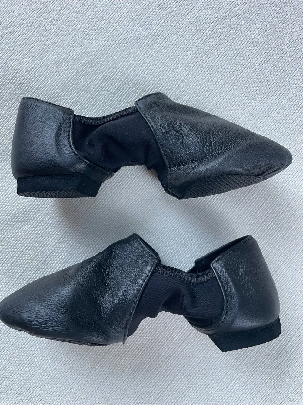 Kids Black Leather Jazz Dance Shoes 13M